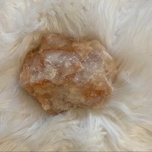 Pink quartz crystal